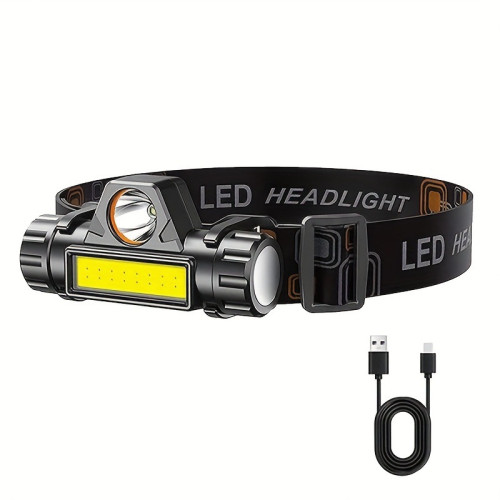 2026新款1個5芯led頭燈手電筒led可充電頭燈