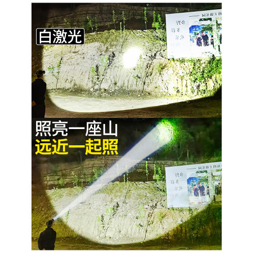 頭燈長續航強光超亮野外燈智能感應戶外黃光散光led燈礦燈大容量