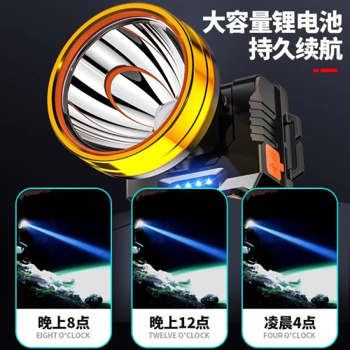 德國進口頭燈強光遠射充電防水超亮頭戴式夜釣燈礦燈超長續航