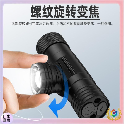 ✠鋁合金感應頭燈強光遠射可拆卸鋰電池長續航戶外夜釣魚耐用