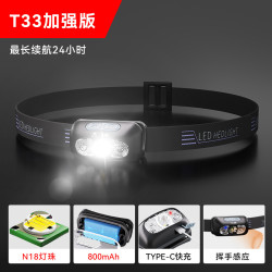 P5H【2141人好評】黑嶼智能頭燈超亮可充電頭戴式強光感應特亮手