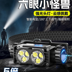 頭燈2025新款強光超亮可充電頭戴式小型可攜式野外釣魚超長續航