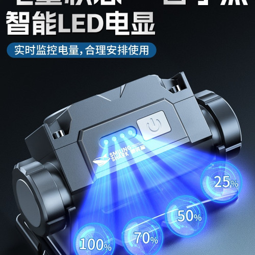 頭燈2025新款強光超亮可充電頭戴式小型可攜式野外釣魚超長續航