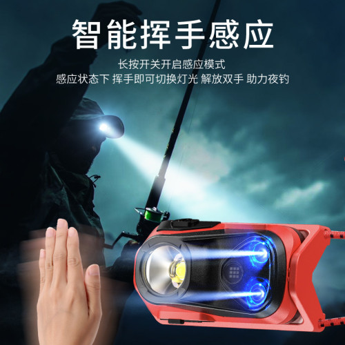 新款USB充電強光LED感應頭燈跑步燈頭戴式迷你可攜式夜釣魚燈