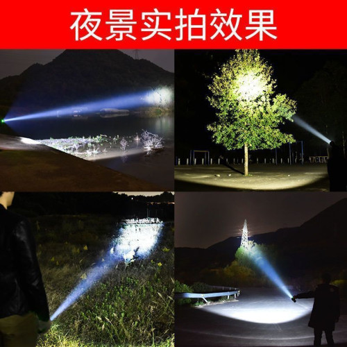 戶外超亮遠射手提充電燈釣魚耐用應急礦燈長續航可攜式強光手電筒