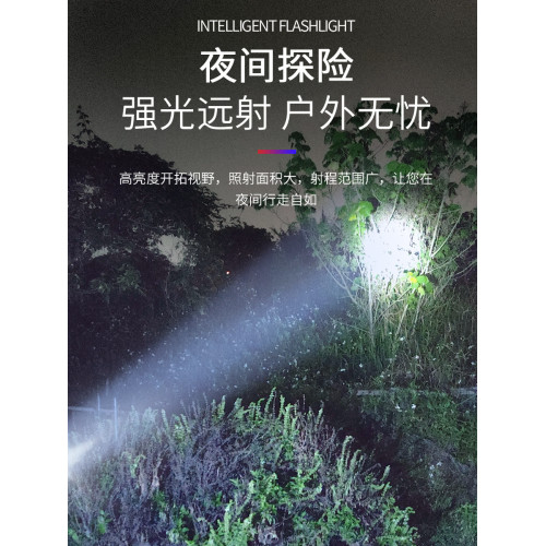 勤樂充電頭燈LED戶外感應夜釣魚強光頭戴式手電筒行動電源夜釣燈