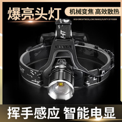 超亮感應頭燈強光充電頭戴式小手電筒夜釣魚超長續航礦燈