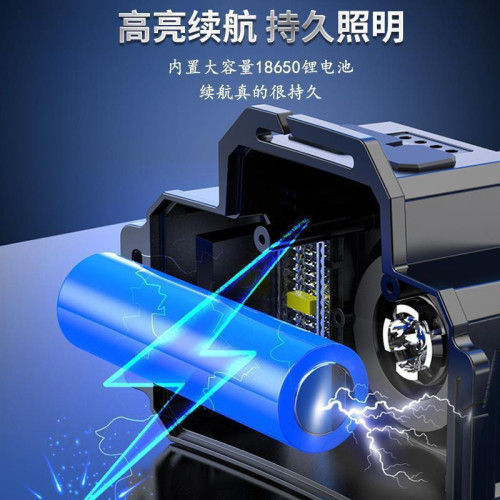 智能頭燈強光手電筒可充電亮頭戴式戶外夜釣燈長續航感應礦燈