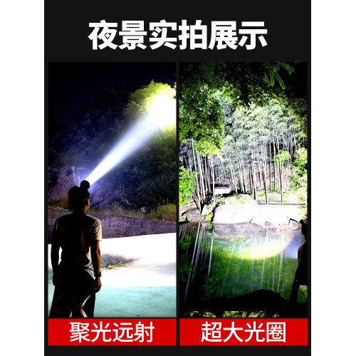 夜釣魚頭燈強光充電超亮頭戴式戶外超長續航手電筒礦燈輕感應