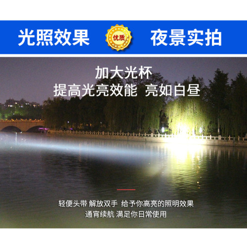頭燈強光充電超亮頭戴式揮手感應長續航夜釣魚燈下礦燈戶外