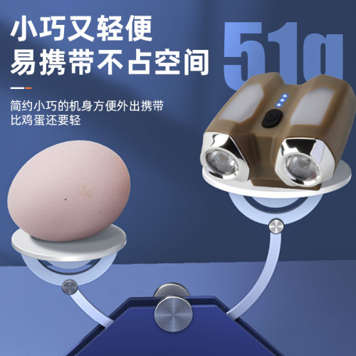 戶外頭燈多功能帽夾燈頭戴式感應夜釣頭燈可攜式防水超亮紅藍光應急