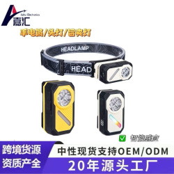 2025新款頭燈強光超亮頭戴式感應夜釣釣魚戶外登山照明燈