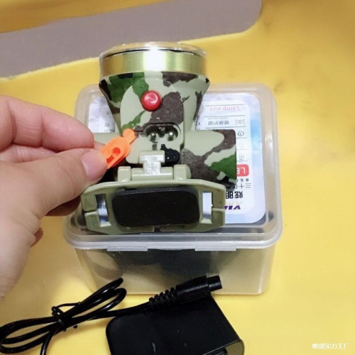 明龍充電鋰電LED頭燈防水潛水強光迷你頭燈戶外夜釣燈強光