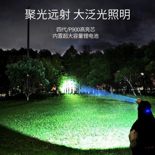 戶外遠射礦燈夜釣燈可充電LED頭燈強光頭戴式家用手電筒超亮防水