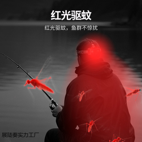 新款大功率頭燈強光超亮夜釣釣魚專用戶外登山頭戴式超長續航