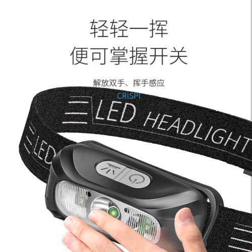 感應頭燈小強光夜釣釣魚充電超亮超長續航頭戴式照明輕巧可攜式