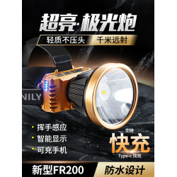 銳尼釣魚頭燈強光超亮充電夜釣專用續航超長頭戴式手電筒礦燈戶外
