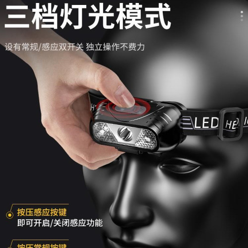 夜釣魚頭燈強光充電超亮頭戴式超長續航手電筒礦燈輕小號