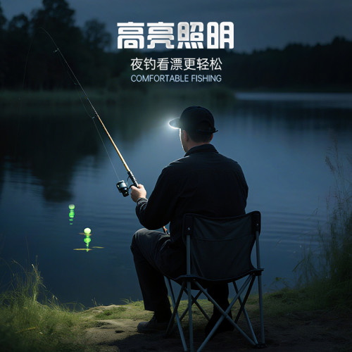 燈帽一體釣魚帽帶燈超長續航超亮夜釣自動感應燈釣魚用頭燈帽子