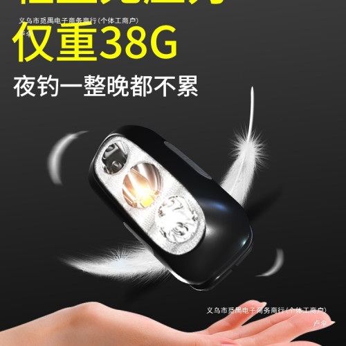 頭燈強光超亮超長續航夜釣魚頭戴式感應戶外登山小手電筒