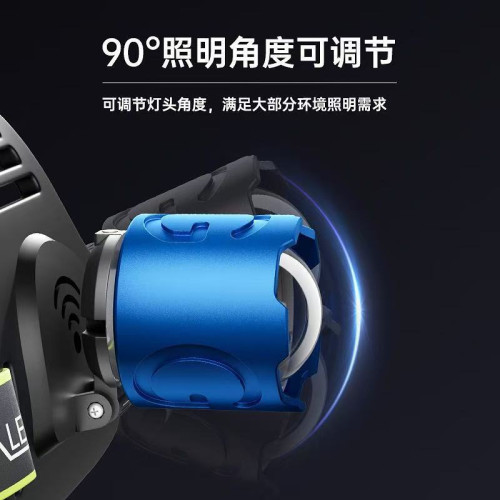 戶外白雷射強光遠射led頭燈多功能變焦智能數顯usb充電長續航防水