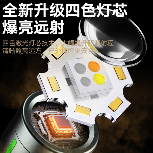 新款揮手感應頭燈戶外可攜式帶電顯紅光警示燈多檔調節頭戴燈