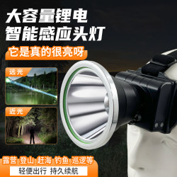 獵牌頭戴式鋰電頭燈戶外露營探照燈 LED強光可充電夜釣遠射釣魚燈