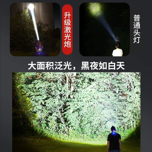 天火2024新款強光頭燈超亮充電感應頭戴式手電筒戶外超長續航礦燈