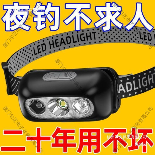 頭燈超亮可充電頭戴式強光感應特亮手電筒小型可攜式夜釣魚燈其他