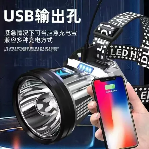 超強續航爆亮LED強光超亮可充電頭戴式手電筒夜釣家用工作頭燈 超強續航爆亮LED強光超亮可充電頭戴式手電筒夜釣家用工作頭燈