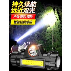 led頭燈頭戴式強光充電戶外夜釣魚超亮輕小號超長續航照明手電筒