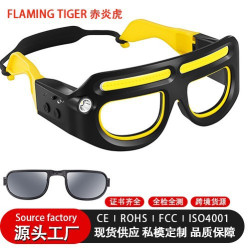 爆款戶外眼鏡頭燈cob防水眼鏡燈長續航帶揮手感應強光照明燈
