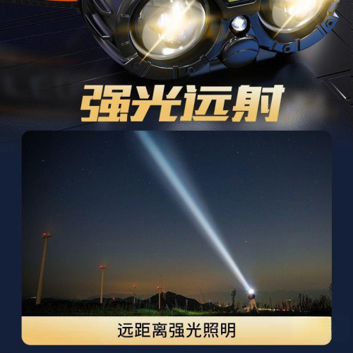 頭燈超亮可充電頭戴式強光感應特亮手電筒夜釣魚燈電燈續航