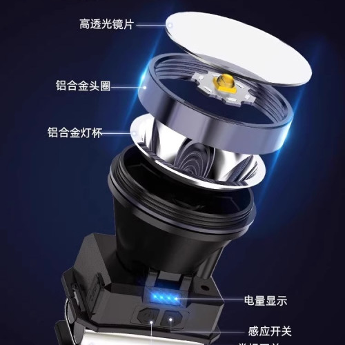 頭燈強光充電超亮頭戴式照明感應超長續航戶外夜釣魚led礦燈 頭燈強光充電超亮頭戴式照明感應超長續航戶外夜釣魚led礦燈