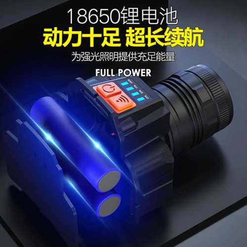 礦燈T6變焦頭戴式手電USB充電戶外led夜釣魚頭燈強光感應頭燈