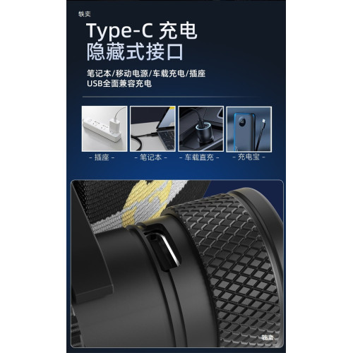 H0輕便跑步登山工作SST40頭燈白泛光18650電池釣魚充電