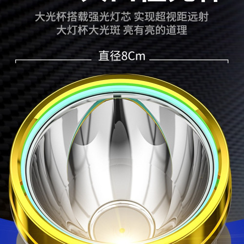 頭燈頭戴式強光充電釣魚續航超長超亮手電筒礦燈感應夜釣鋰電