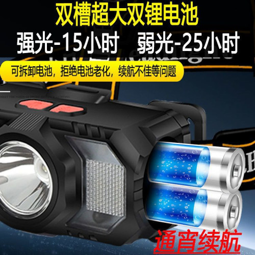 揮手感應頭燈超亮特種兵可充電特亮遠射頭戴式手電筒進口夜釣魚燈