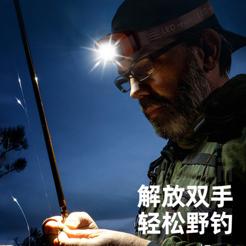 爆款智能感應usb充電感應led夜釣魚頭戴式強光便捷戶外頭燈