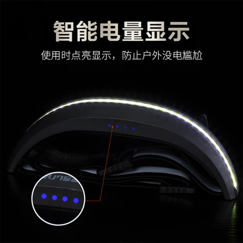 新款usb充電跑步燈cob工作燈戶外登山露營防水夜跑頭戴式泛光頭燈