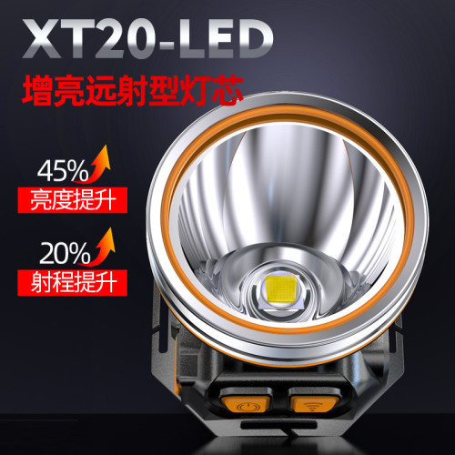 2025新款頭燈強光充電超亮頭戴式釣魚礦燈感應led手電筒戶外