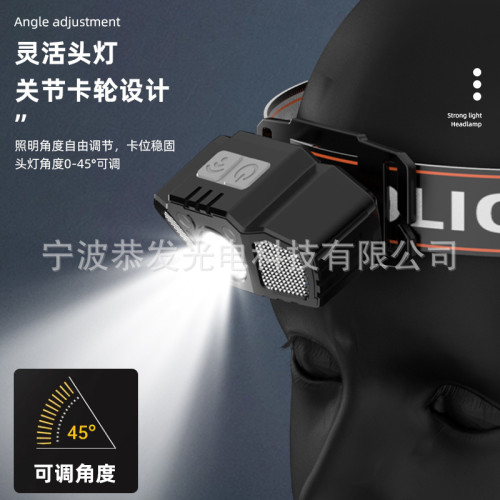 輕量型迷你頭戴燈小巧可攜式LED感應頭燈戶外夜釣魚燈礦燈