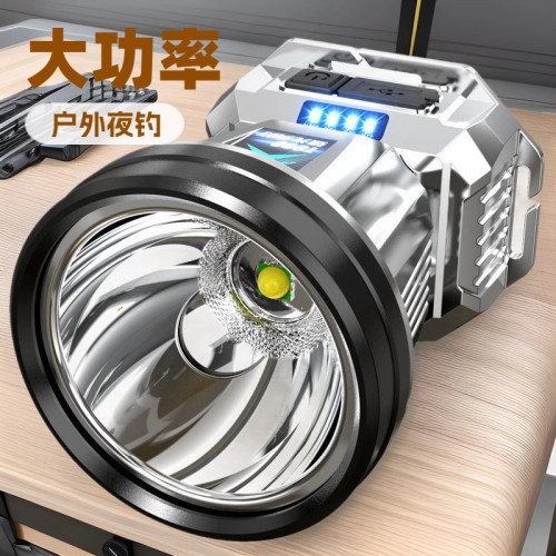 強光長續航LED頭燈戶外頭戴式充電夜釣礦燈應急探照電筒戶外夜釣