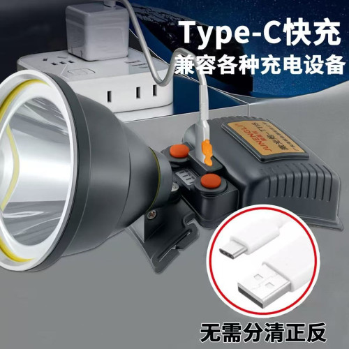 超亮LED強光頭燈 鋰電長續航戶外遠射防水 夜釣礦燈頭戴式充電