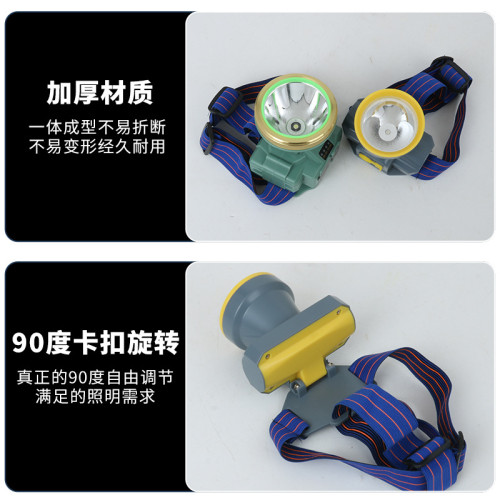 超長續航LED可充電頭燈頭戴式強光遠射超亮釣魚可攜式手電大功率