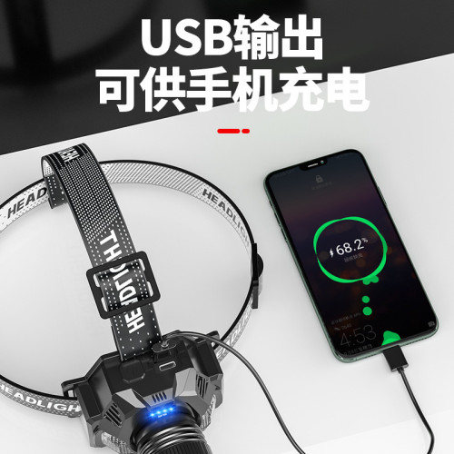 頭燈強光充電超亮感應夜釣魚續航超長鋰電戶外頭戴式照明礦燈