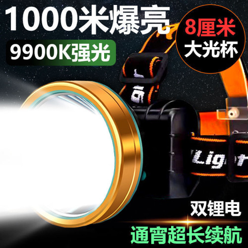LED頭燈強光遠射可充電防水超亮頭戴式夜釣燈礦燈超長續航手電筒