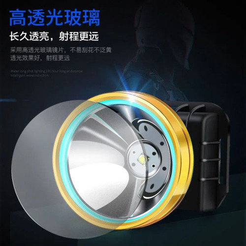 LED頭燈強光遠射可充電防水超亮頭戴式夜釣燈礦燈超長續航手電筒