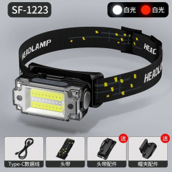 H6N頭燈強光充電超亮感應頭戴式照明超長續航戶外釣魚燈小手