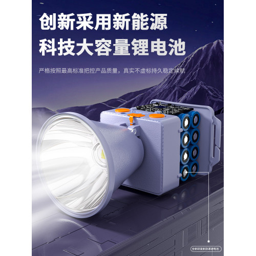 頭燈超長續航強光鋰電頭戴式充電感應礦燈戶外強光led燈